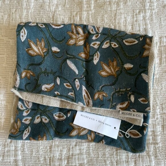 New McGee & Co Teal Lotus Lumbar Cover - Picture 4 of 4
